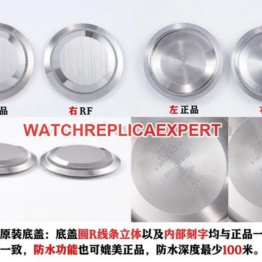 Evaluation of the differences between RFRolexSubmarinertop-tier and genuine Shocking launch of casedetail shots