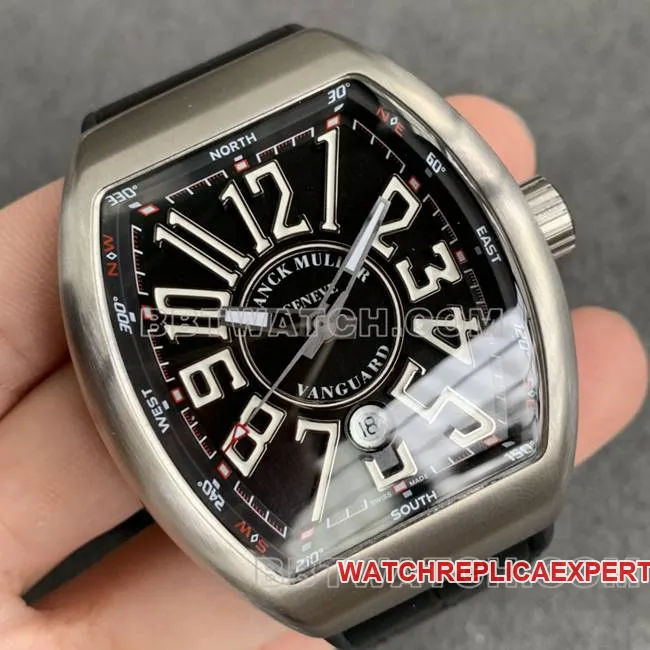 Frank Muller ABF factory collectible watch V45black dial black shell leather braceletfront live photo