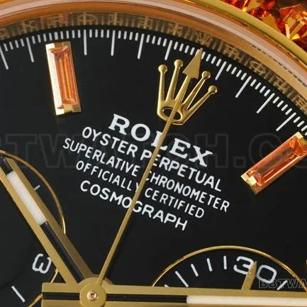 collectible watch RolexPPM factory Daytonablack dialdiamond bezel rubber braceletfront live photo