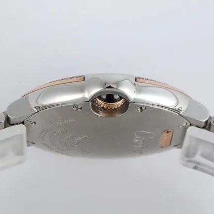 V6 factory Cartiertop-tier watch ladies blue balloon series white dialsteel bracelet mechanical watch side view