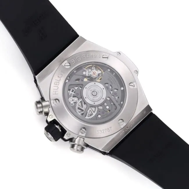 top-tierHublot watch BIG BANG Big Bang series silver watch front view