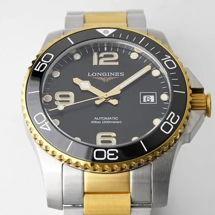 ZF FactoryLongines Concas watch top-tier men's black dialsteel bracelet fully automatic movementclasp picture