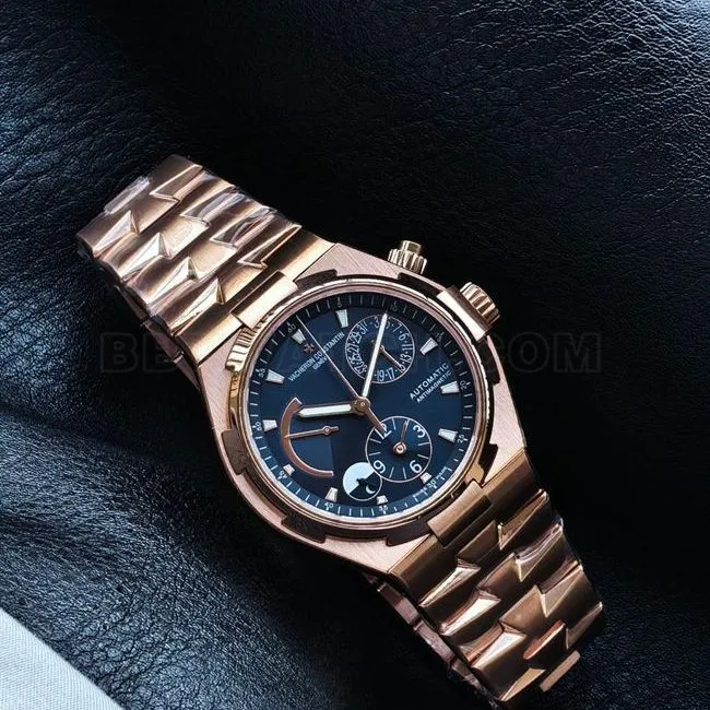 watch KR factory across the world Vacheron Constantinrose goldblue dial47450front live photo