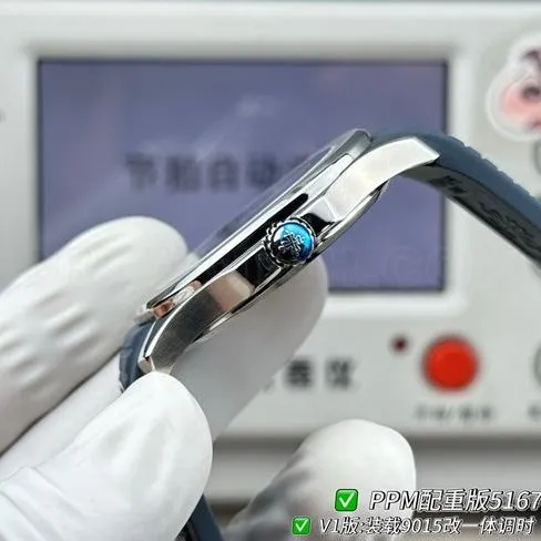 PPM factory 1:1replica watch Patek PhilippeAquanautblue dialside live photo