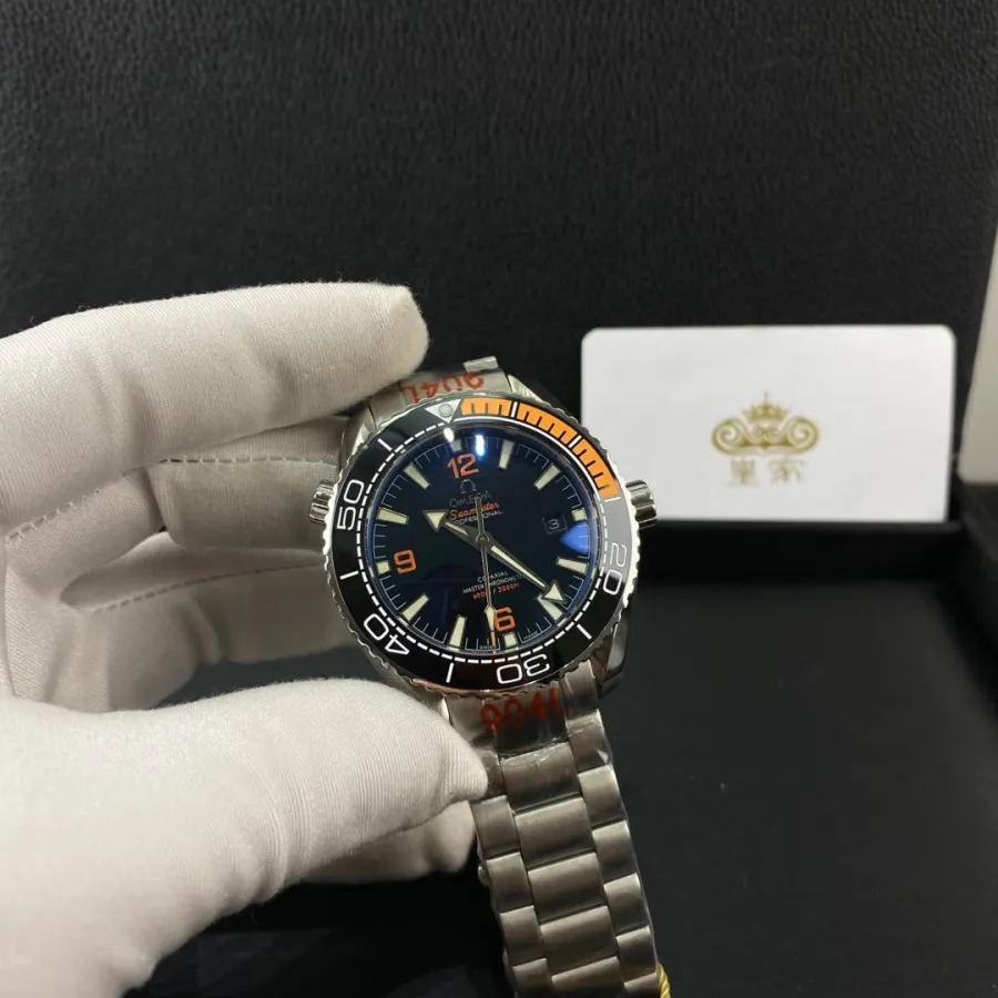 Omega Seamaster Planet Ocean Seamaster Planet Ocean 600M 43.5mm Orange Bezel 43.5mm Blue Men Automatic