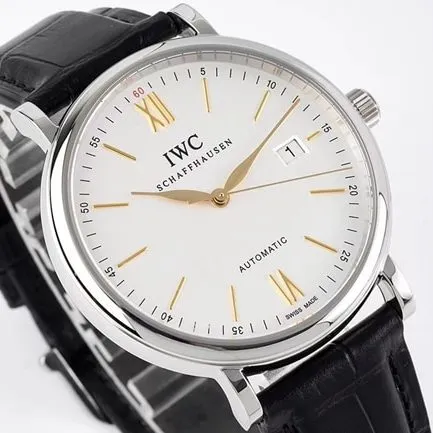 ZF Factorytop-tier watch IWC strongest Portofino series automatic movementleather strap watch front view