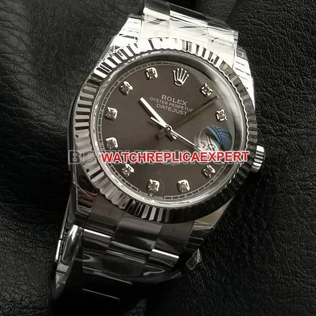 Actual Front View Photos of the WKD Factory's collectible Rolex Datejust 41mm Gray Dial 126331