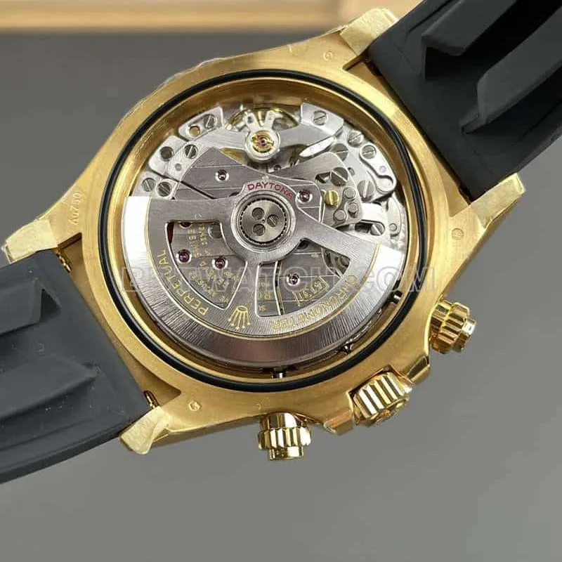 VSRolexDaytonasuper cloneblack dialyellow gold shell rubber style 126518clasplive photos