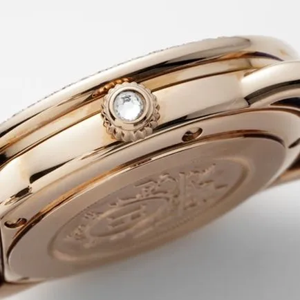 top-tier Hermès women's white dial blue belt women's classic watch series leather strap watch detail shots
