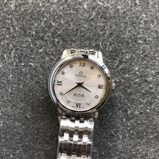 DK factory Omegatop-tier watch women's white dialsteel bracelet new butterfly series natural real diamond quartz watch clasp picture