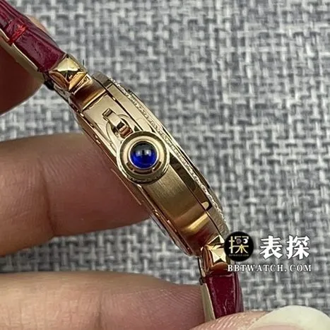AF FactoryCartier Pasha watch ladies white dial diamond leather strap model pictures and prices side live photo