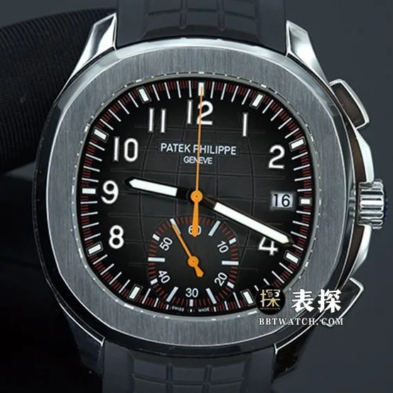 YL Factory Patek Philippe Super A Watch Men's Black Dial Rubber Strap Real Photo Price Back View