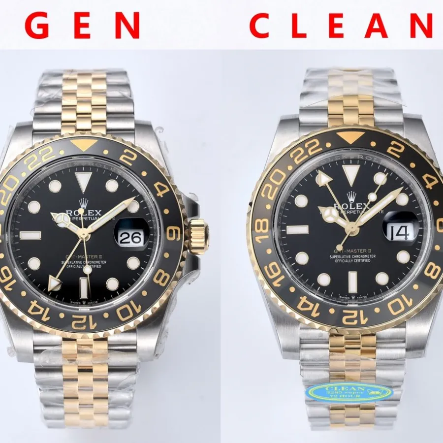 Factory C GMT-Master Authentic and Fake Comparison Evaluation Rolextop-tier Table Dial Comparison Chart