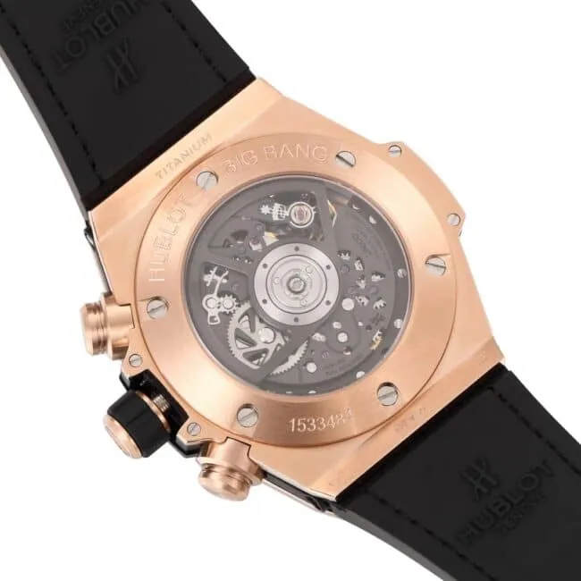 top-tier watch Hublot watch BIG BANG Unico big bang series rainbow full diamond men's watch side view