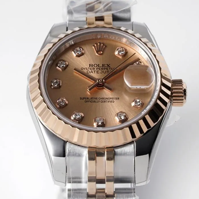 top-tier watch Rolex women's gold plate Datejuststeel bracelet watch clasp picture