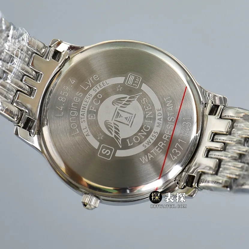 GS factory Longines classic top-tier watch couple white dialsteel bracelet picture and price front live photo