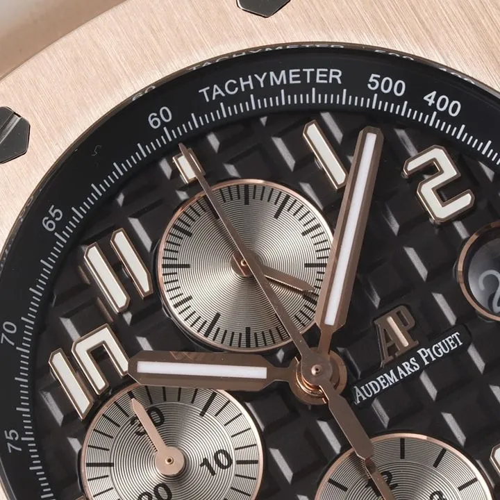 APF offshore Audemars Piguet1:1replica watch black panda plate steel bracelet model 26470OR.OO.1000OR.03movement picture