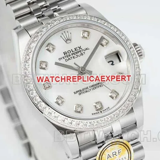 ARF FactoryRolex log top-tier 1:1high-quality diamond bezel31mm five-grid chain link278384side live photo