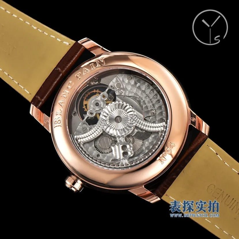 top-tiersuper YSBlancpain upgraded version of the classic series white steel tourbillon men's mechanical watch movement