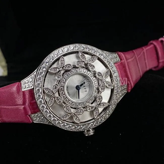 top-tier watch Graf VCA factory sapphire crystaldiamond33mmquartz movementfront live photo