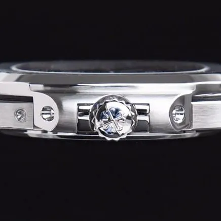 top-tierPatek Philippe5712GR King of steel black dialreplica watch front view