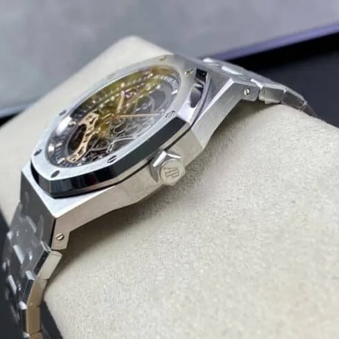 top-tier replicaAudemars Piguet Skeleton Royal Oak Offshore 15407ST.OO.1220ST.01 Men's Mechanical Watch Front View