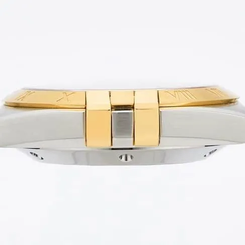 TW factory Omegatop-tier watch Constellation series men's gold plate brown band watch side view