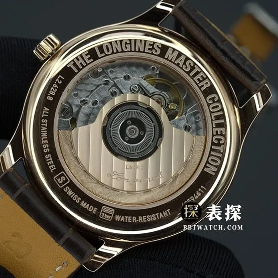 KL factory Longines famous top-tier watch men's white dial blue needle leather strap model pictures and prices caseback live photo