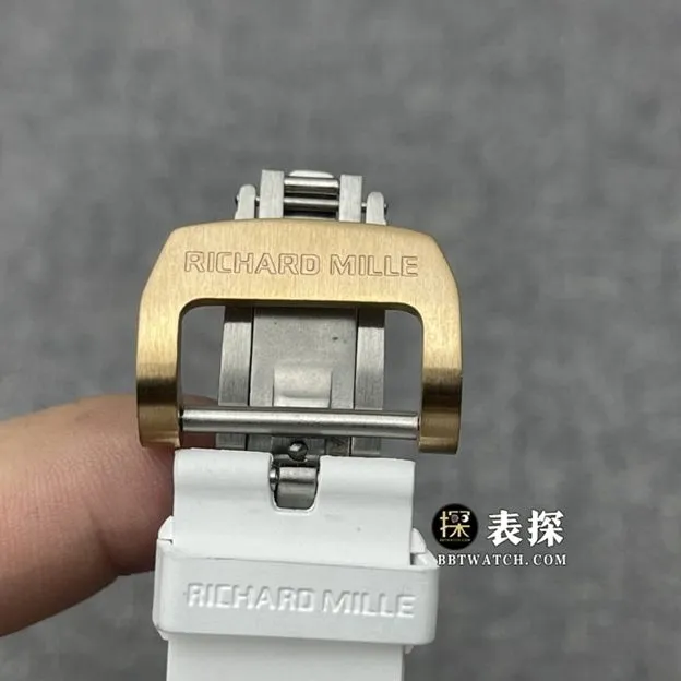 Richard Mille men's RM 21-011: 1top-tier watch men's hollow dial tourbillon rubber model pictures and prices side live photo