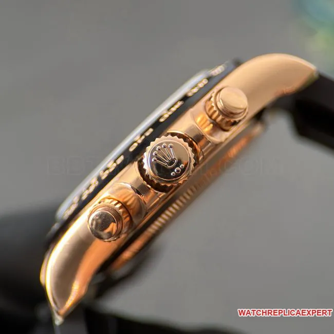 watch CBD factory DaytonaRolexrose gold shell powder plate 4130side live photo