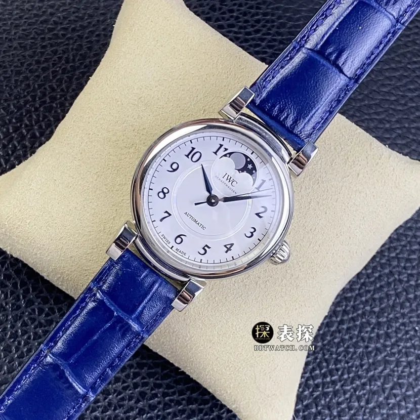 TWC factory IWC Express Wenxi IW459306super watch men's silver white dialmoon phaseleather strap model picture and price side live photo
