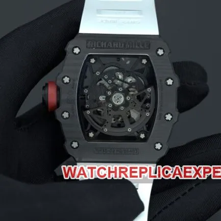 KV Factorytop-tier watch Richard Mille automatic movement men's black dialrubber strap watch front view