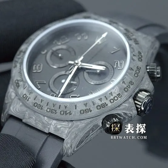 JH Factory Rolex Universe chronograph Daytonatop-tier watch men's carbon fiber customized version rubber model pictures and prices side live photo