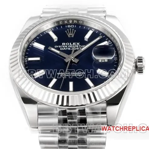 watch log JF factory Rolex deep blue dial3235 mechanical 41mm side live photo