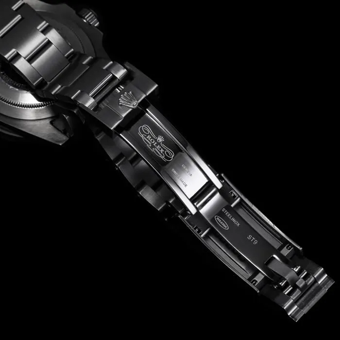 Top-tier watch Rolex men's black dial Submariner series steel bracelet watch back cover picture