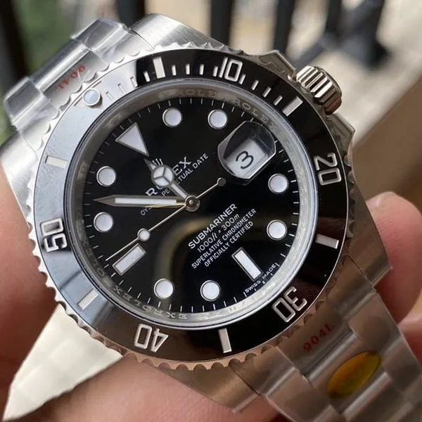 collectible watches NOOB Factory Rolex Black Aqua Ghost V11 Version Submariner Hands-on picture real front view