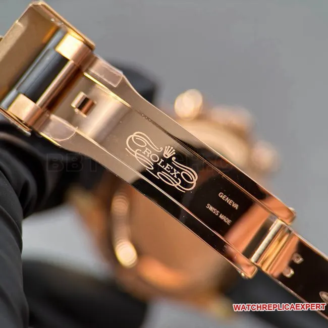 CBD factory Rolex collectible watch Daytonarose gold case black dial4131caseback live photo