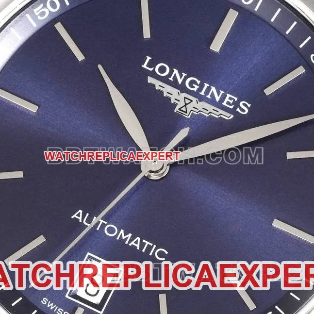 Longinestop-tier watch XC factory famous craftsman blue dial stick hour mark L888mechanical movementsteel bracelet caseback live photo
