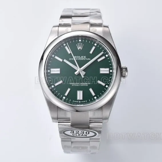Factory C Rolex Oyster Perpetual 1:1super clone41mmgreen dialm124300-0005braceletlive photos