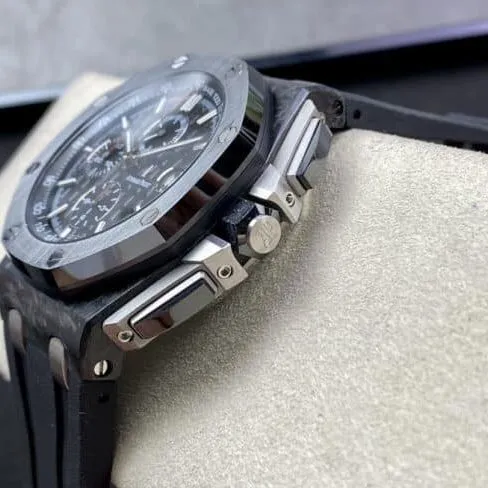 top-tier replicaAudemars PiguetRoyal Oak offshore 26400black dial men's mechanical watch side view