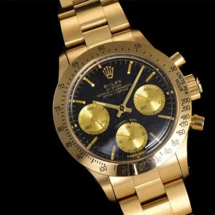 top-tier watch Rolex manual chronographmovement retro series 18K gold black dial men's watch detail shots