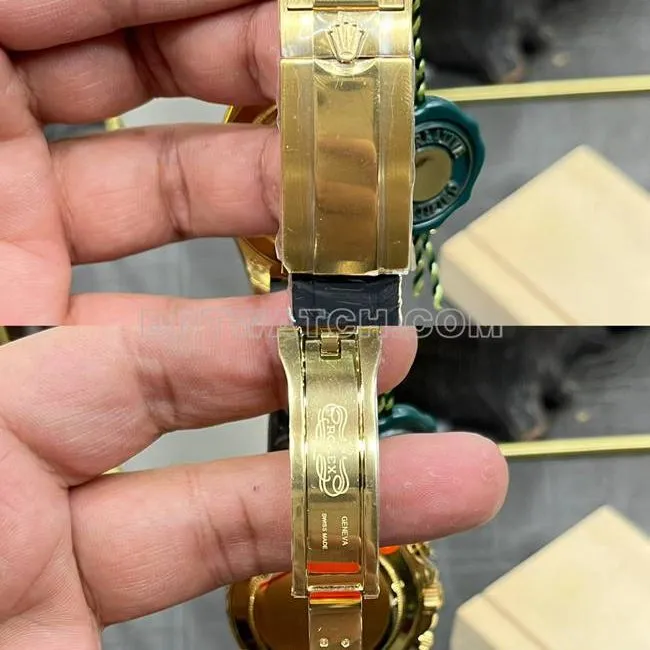 collectible watch Daytona gold plate CBD factory Rolexyellow gold4130 mechanical side live photo