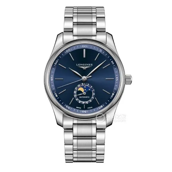 APS factory Longines watchmaking tradition 1:1top-tier replicablue dialmoon phasesteel bracelet model L2.909.4.92.6side live photo