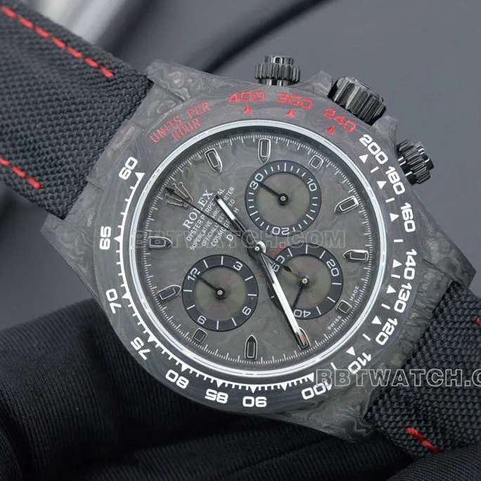 Rolex top collectible watches N factory Daytona carbon fiber 4130 side
