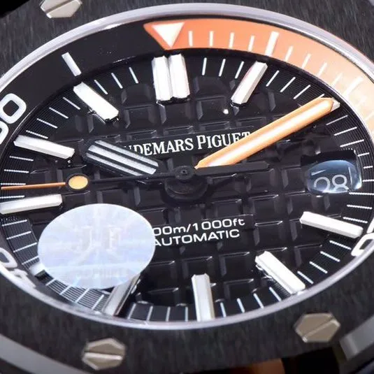Audemars Piguettop-tier watch 15706 series ceramic bezelblack dial men's mechanical watch detail shots