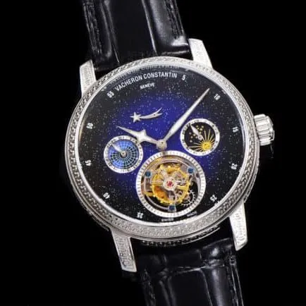 top-tier replicaVacheron Constantin heritage series carved case true flywheel men's watch front view