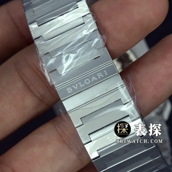 BV factory Bvlgari1:1super watch men's white dialsteel bracelet picture and price caseback live photo