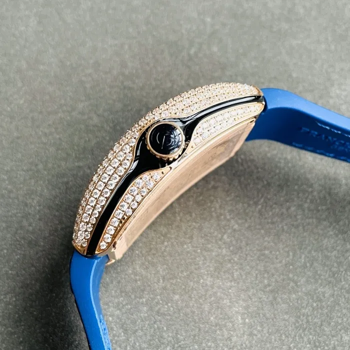 top-tier watch Frank Muller men's blue dialV45 SC DT series full automatic movement watch front view