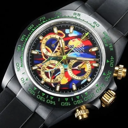 TW factory top-tier replicaRolex men's watch fully automatic movement men's gold plate rubber strapdetail shots