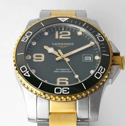ZF Factorytop-tier Concas Longinessuper cloneblack dial gold band men's full automatic movement watch side view